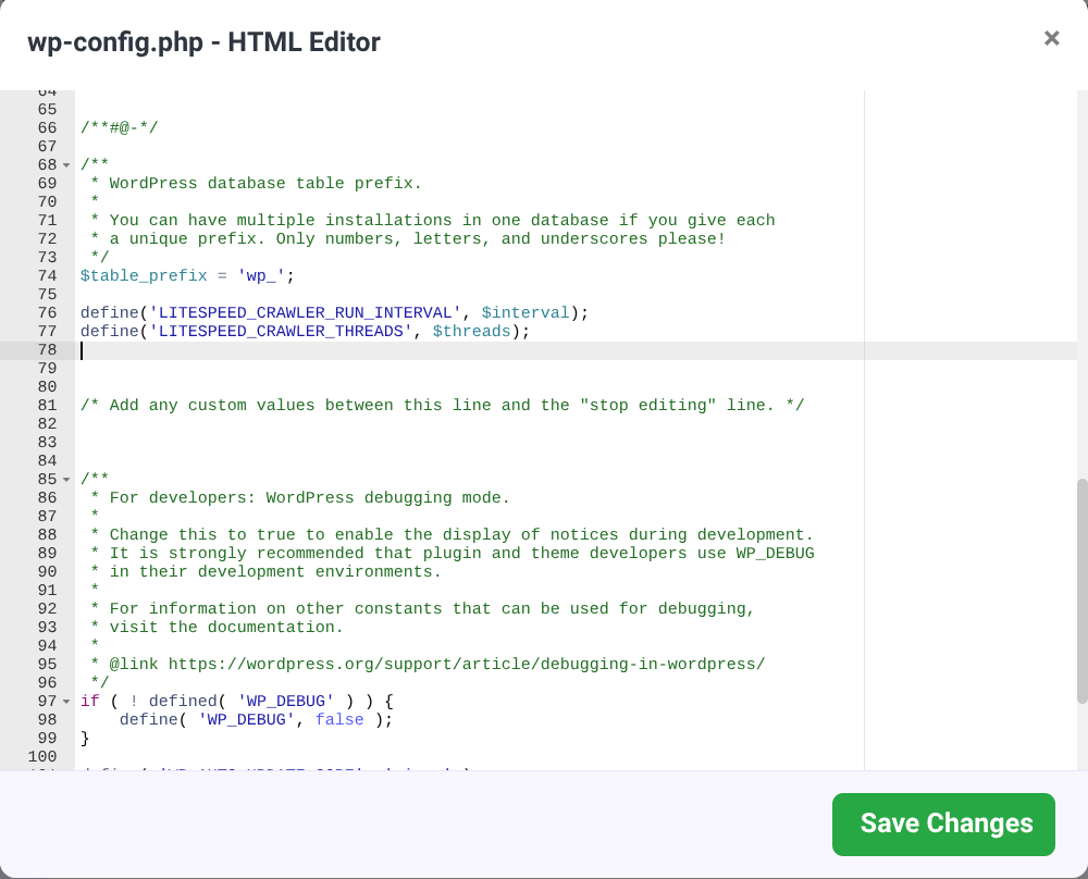 Define Crawler On wp-config